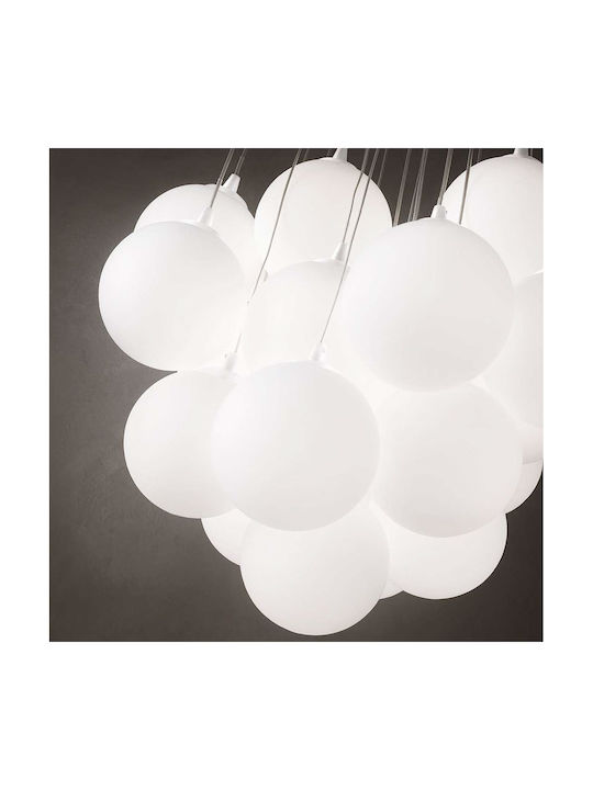 Ideal Lux Mapa Bianco SP11 Κρεμαστό Φωτιστικό για 11 Λαμπτήρες E14 Λευκό 58x58εκ. 131924 - second view